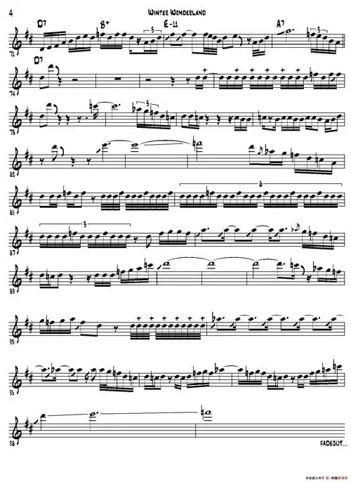 winterwonderland高音萨克斯