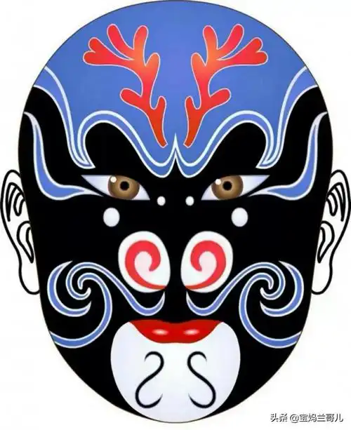 黑脸张飞京剧脸谱图片黑色脸谱图片张飞