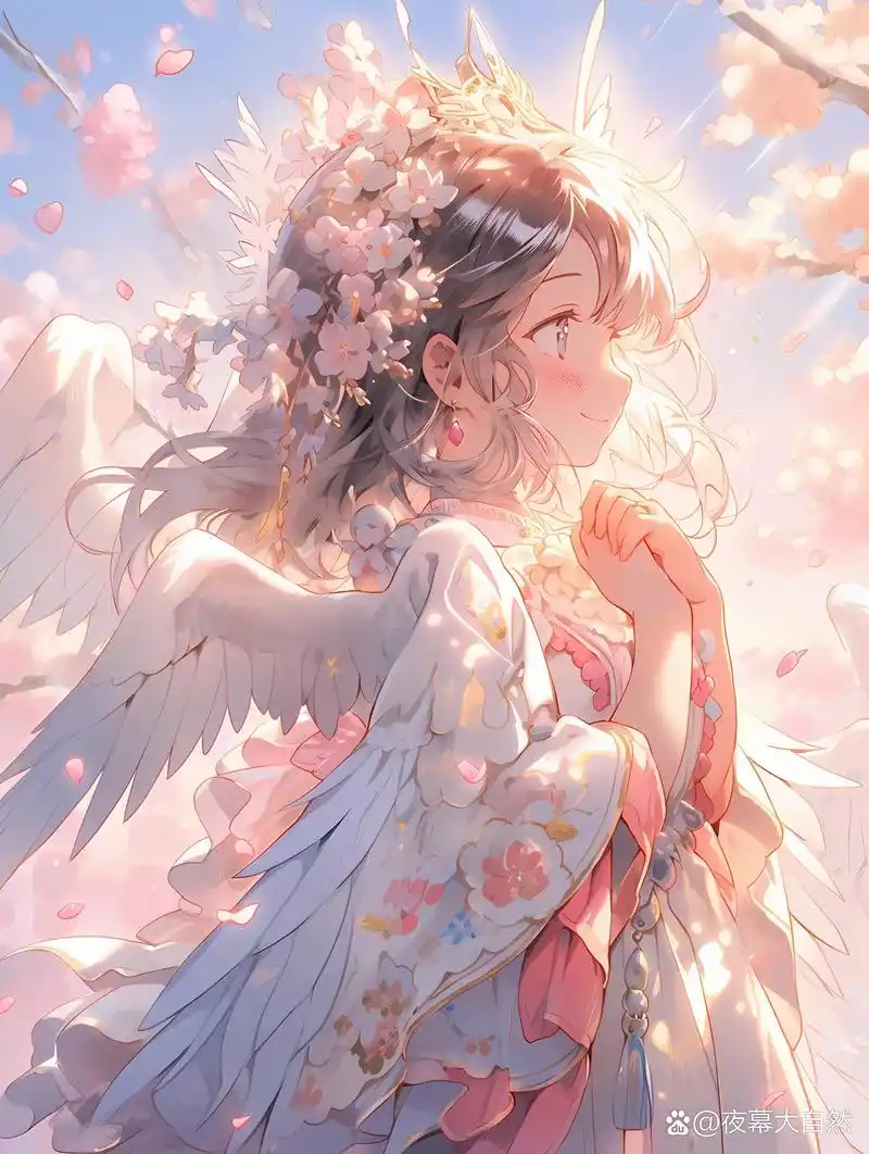 二次元美少女|天使的翅膀|4k高清壁纸