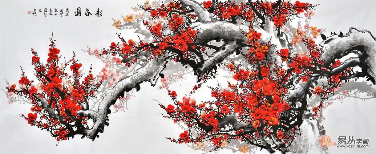 易水大师讲工笔梅花图的画法