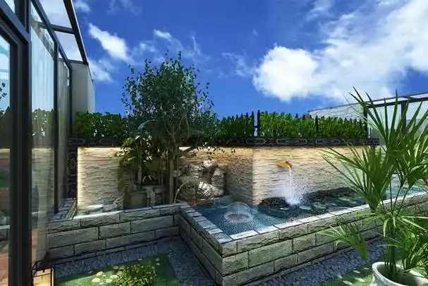 如何设计自己的庭院小鱼池假山(小型假山水池庭院制作) - 冷思维