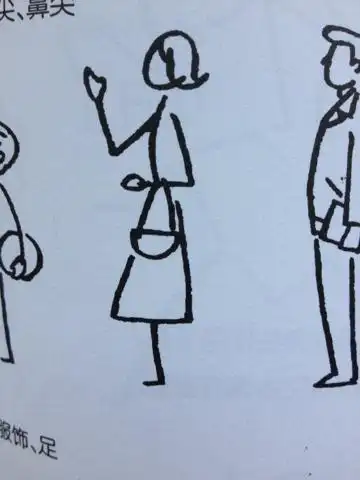 简笔画一个女孩的侧面人物侧身的简笔画动漫简笔画儿童画女孩小孩站着