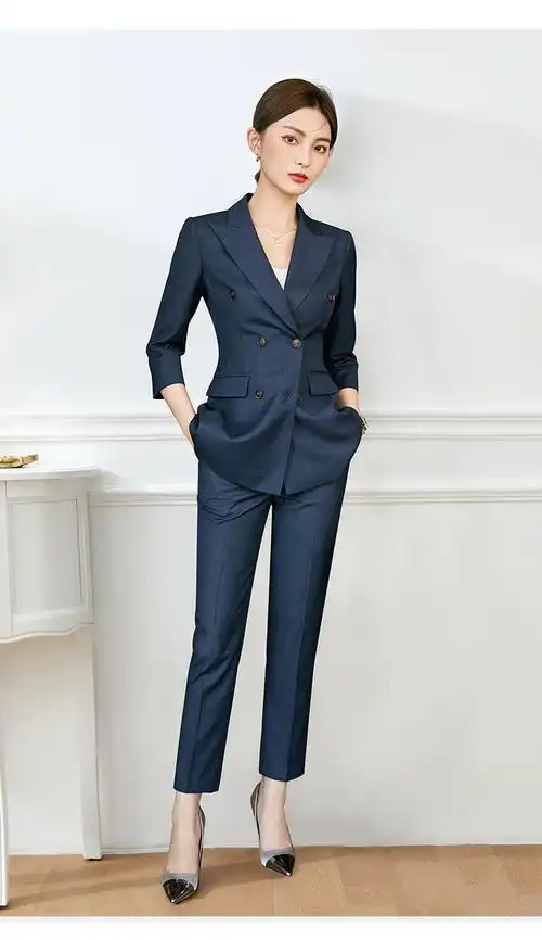 藏蓝色西装外套女 s【图片 价格 品牌 报价】-京东