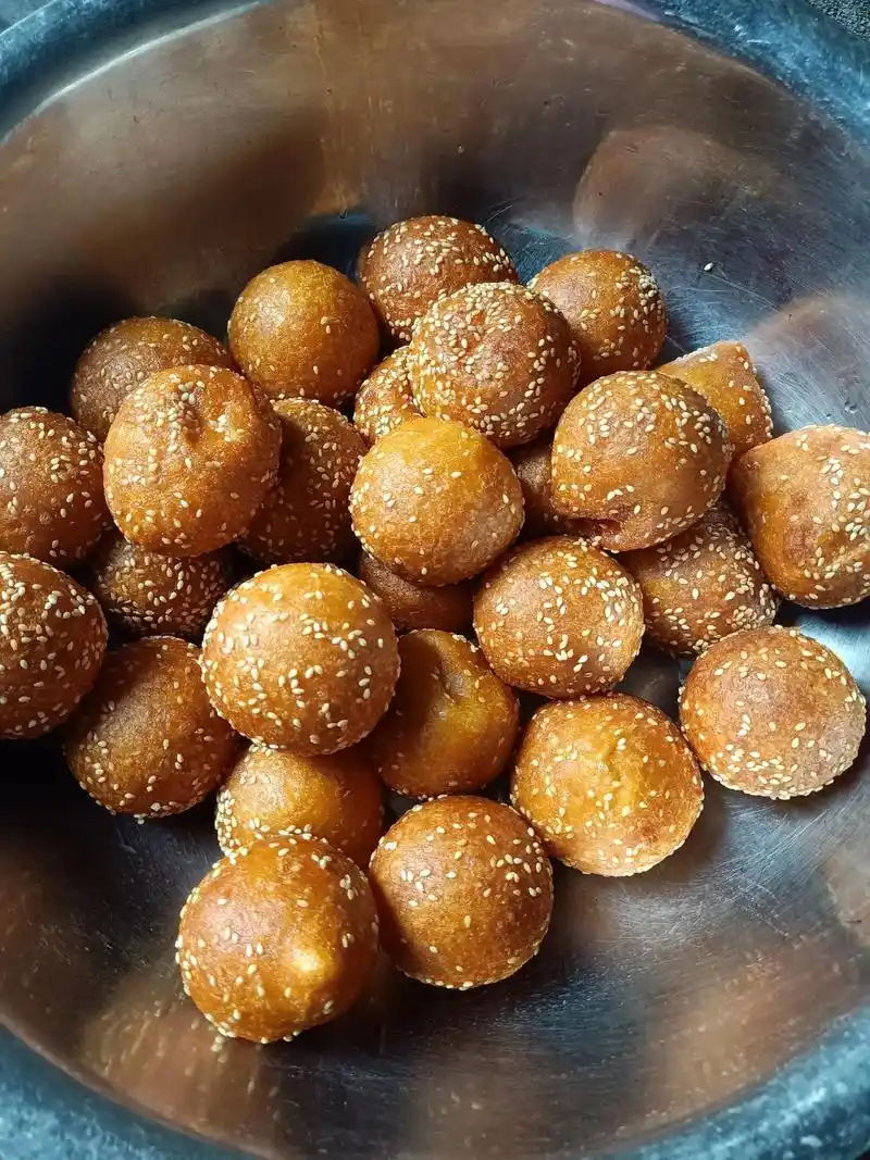 空心麻球#纯手工制作美食 #软软糯糯香甜可口  - 抖音