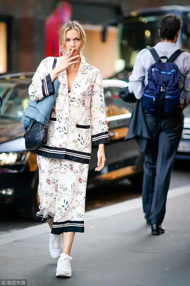 2019春夏巴黎男装周潮人街拍 盛夏印花