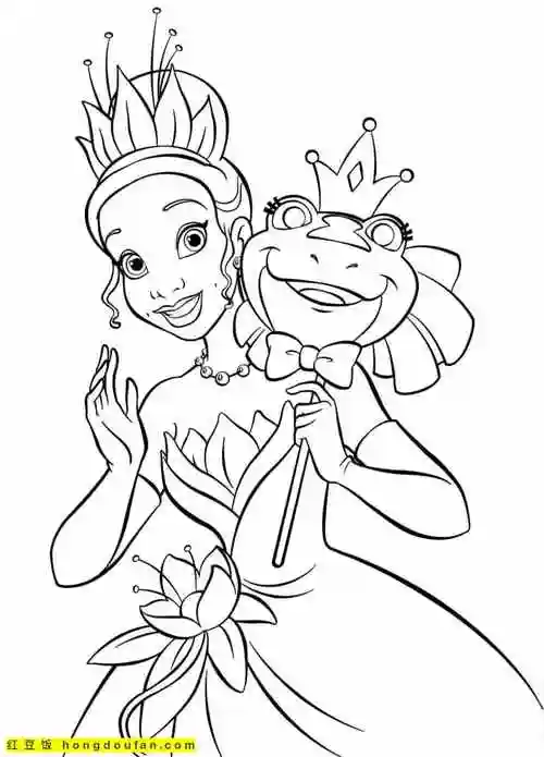 10张迪士尼公主们卡通涂色图片!白雪公主美女与野兽长发公主
