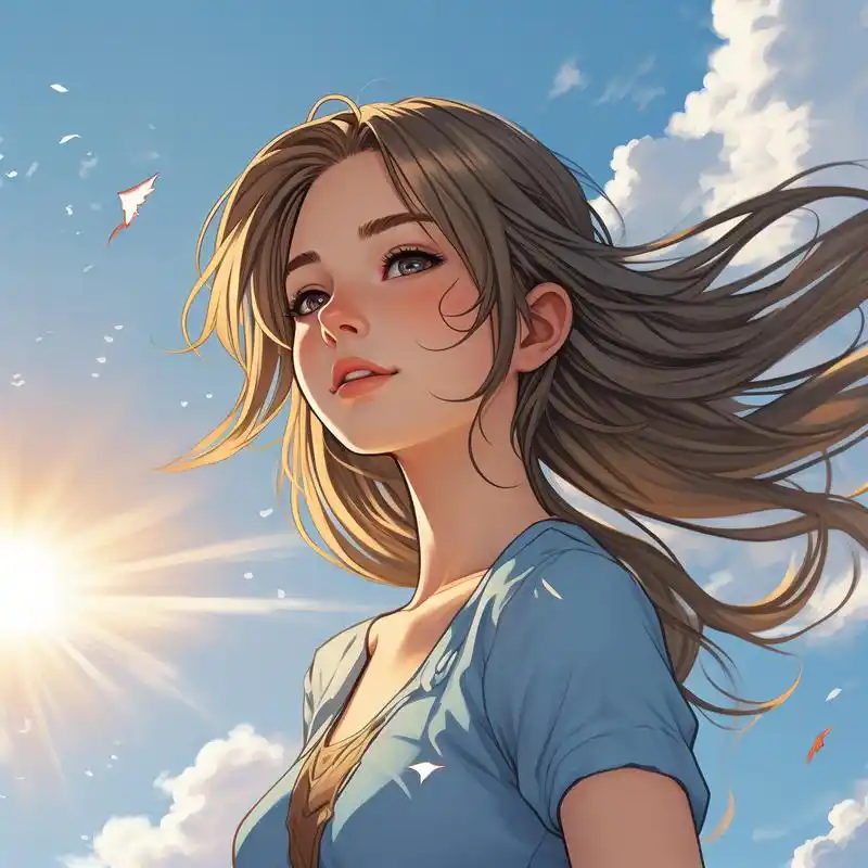 98动画阳光女孩微信头像来啦96