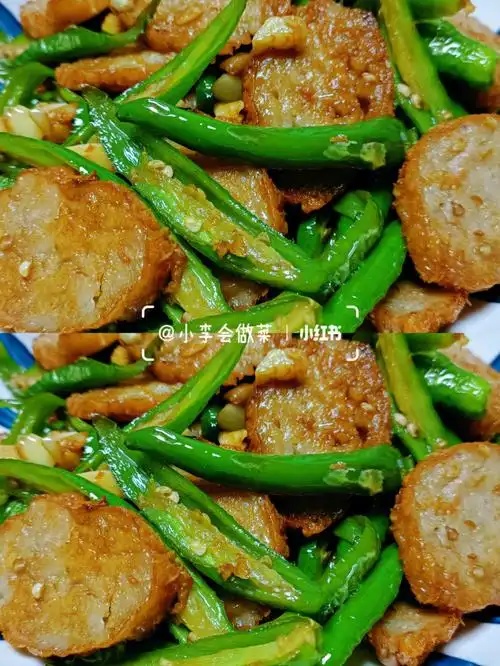 100道家常菜66青椒炒炸猪肉卷