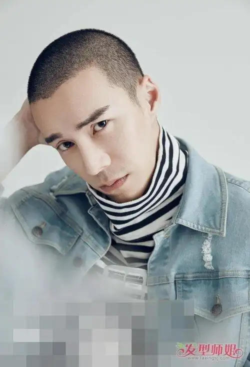 长脸男生剃寸头露额造型设计帅气清纯的男生短发,剃出最为干练利索的
