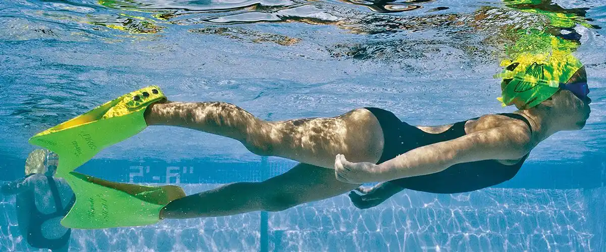 【finisfinis 游泳装备】finis/斐尼斯 fishtail 黄色 儿童双脚鱼尾形