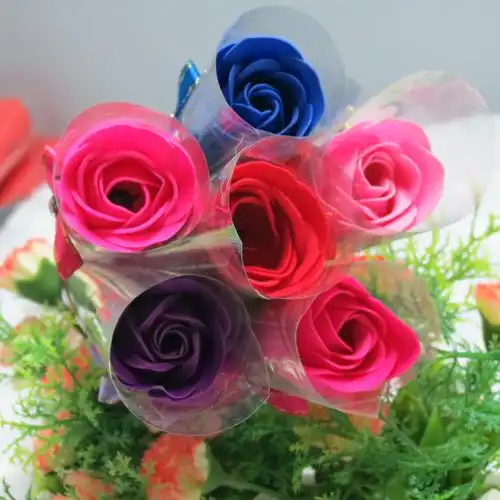 礼品玫瑰花香皂七夕仿真玫瑰花香皂批发纯手工制作教师节香皂花