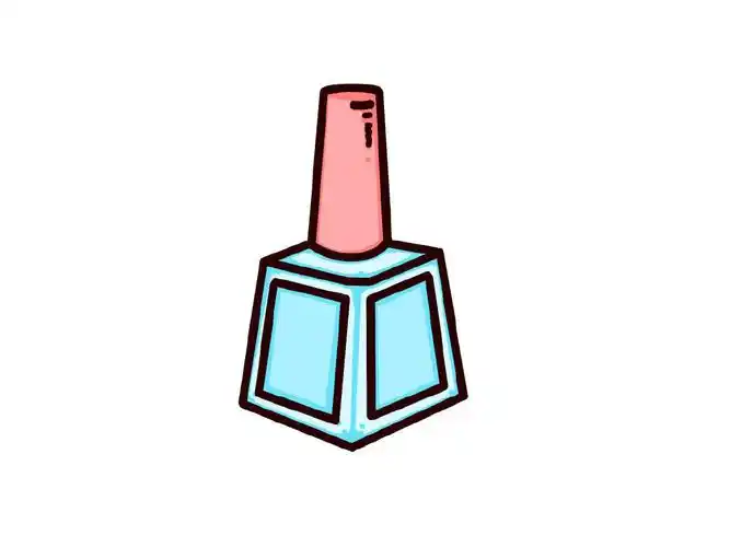 指甲油简笔画画法步骤