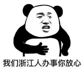我们浙江人办事你放心(熊猫头表情包)