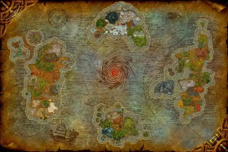 [我知道你们很专业] 伸手求一张艾泽拉斯的高清无水印地图