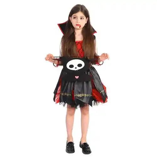 万圣节儿童服装姑娘连衣裙套装幼儿园女童鬼衣化妆舞会服饰