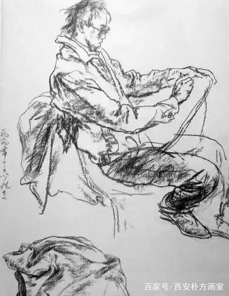 中央美术学院王少伦速写.