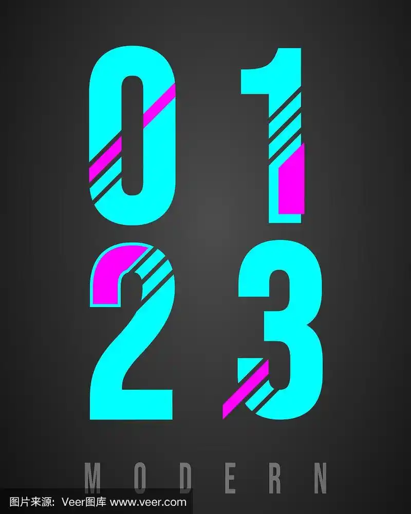 数字字体现代设计
