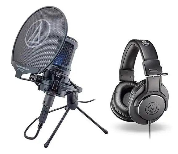 at2020usb  athm20x电容式麦克风 型监听耳机