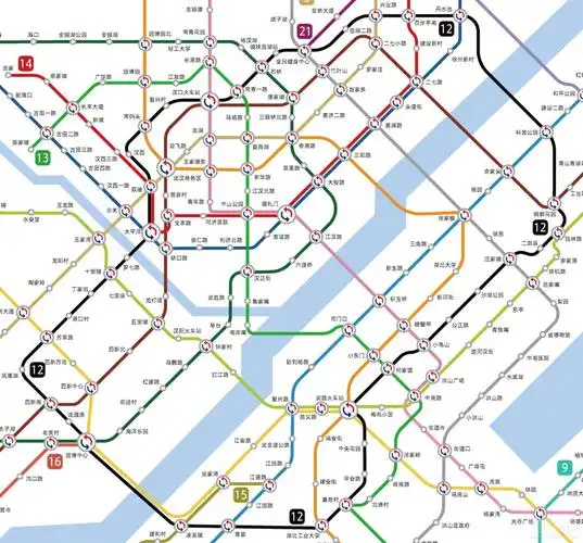 首先上张图,看看,武汉地铁第四轮规划看未来会有21条地铁线路.