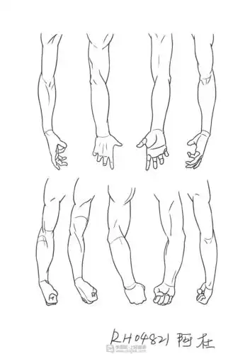 作业:如何学动漫插画之手臂的画法与训练技巧 - rh04821阿杜 - 轻微课