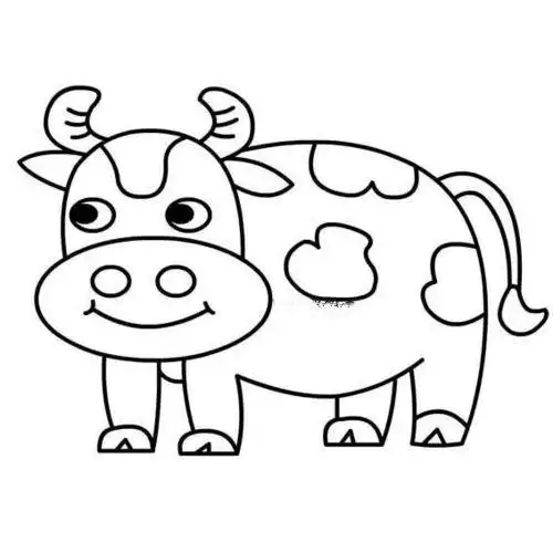 头上有只角体积并不小谜语乐园辞旧迎新鸿运当头牛简笔画课堂