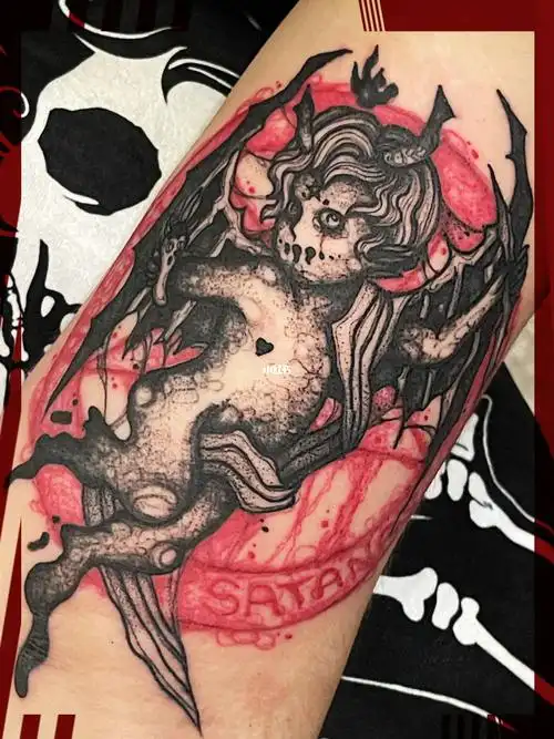 暗黑纹身  #原创  #纹身  #纹身设计  #暗黑  #恶魔  #小恶魔  #天使