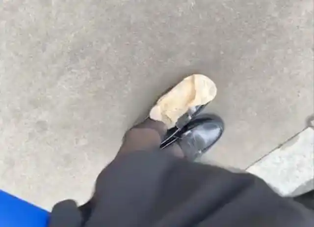 那我走?吉林一女子吐槽风大,脱鞋晒丝袜叠船袜,结果上演追袜记