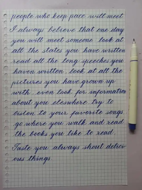 相遇的人会再相遇手写英文字体