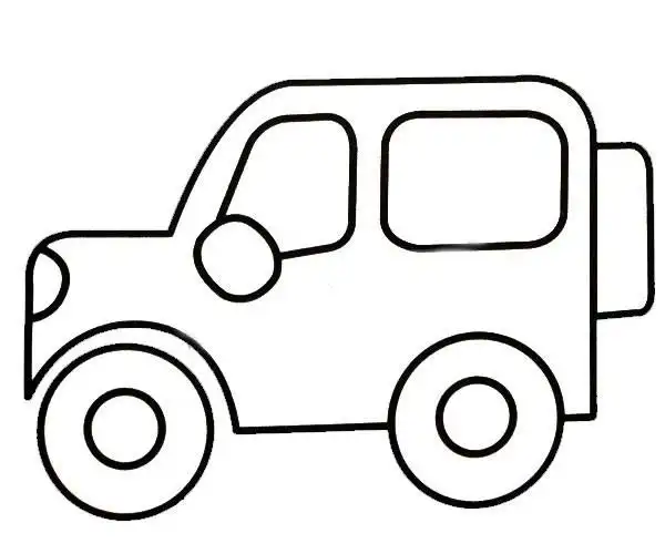 吉普车简笔画