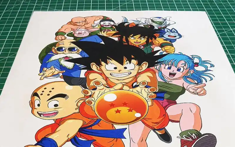 【丙烯赛璐璐画】手绘自制七龙珠全家福,爷青回_哔哩哔哩_bilibili