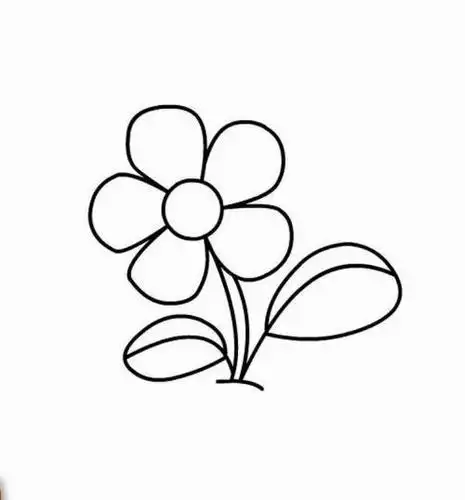 花儿草地简笔画