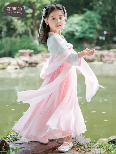 儿童女童汉服春秋秋装超仙古装襦裙公主唐装cosplay女装