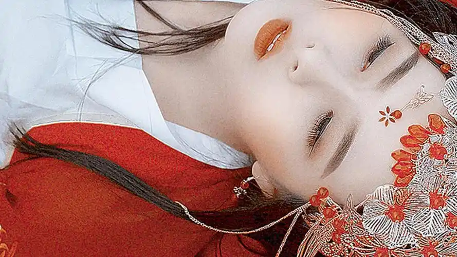 红衣古风美女高清桌面壁纸