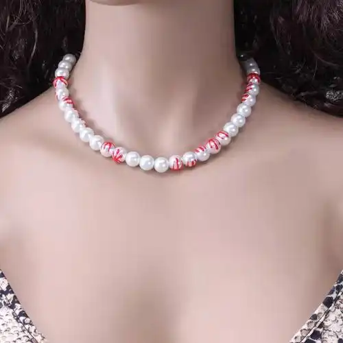 滴血项链邓紫棋同款嗜血少女简约珍珠复古个性项链