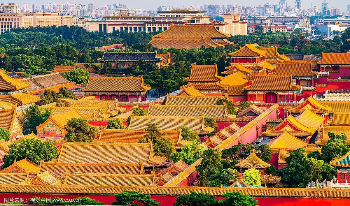 航拍故宫风光