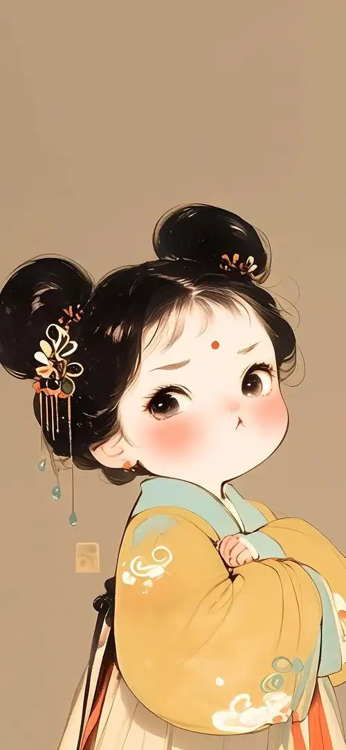 组ai生成的动漫人物插画作品,用细腻而可爱的造型再现了小女孩的形象