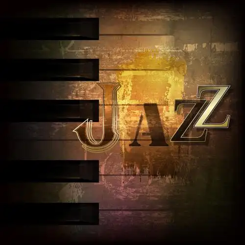 爵士音乐背景矢量图