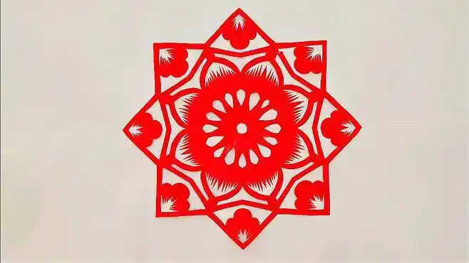 原创设计手工制作八角窗花教程!-生活视频-搜狐视频