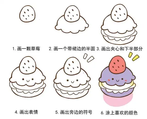 唯有甜点与爱不可辜负正经画画的涂涂猫-简笔画第期