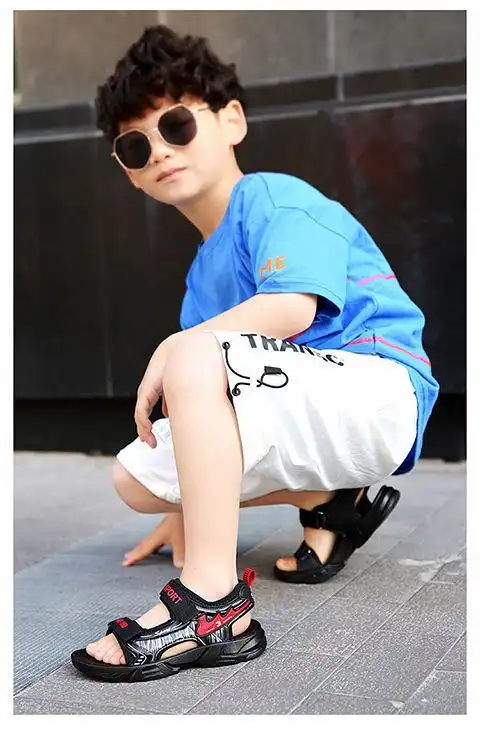 商场同款2022夏季儿童凉鞋男休闲男童沙滩鞋男童凉鞋中大童小男孩透气