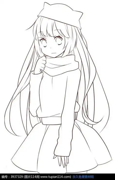 简单可爱女孩卡通手绘人物头像教程简笔画教程卡通红动网漫画女孩简笔