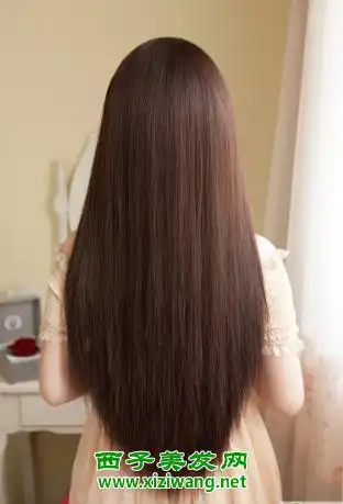 中长直发碎尾背影图片 美美的小可爱女人味(2)_直发发型_西子美发网