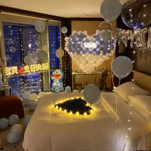 布置生日上海同城上门男女成人儿童生日会会场气球