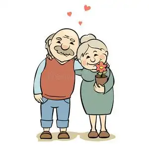 相亲相爱的老夫妻照片