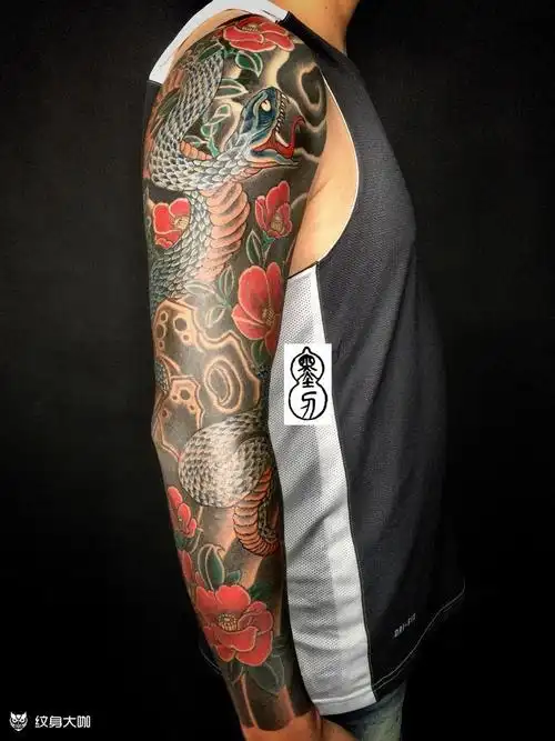 花臂_纹身图案手稿图片_戴先生的纹身作品集