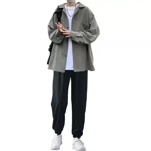 潮流三件套百搭休闲日系男生帅气一套搭配套装 春夏季 - 男装 - 备货