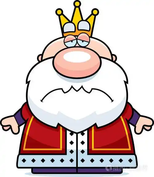 卡通惊讶的国王