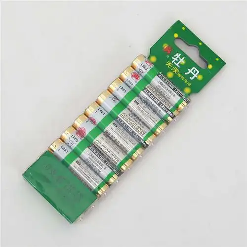 牡丹 无汞碱性电池10节装 7# lr03