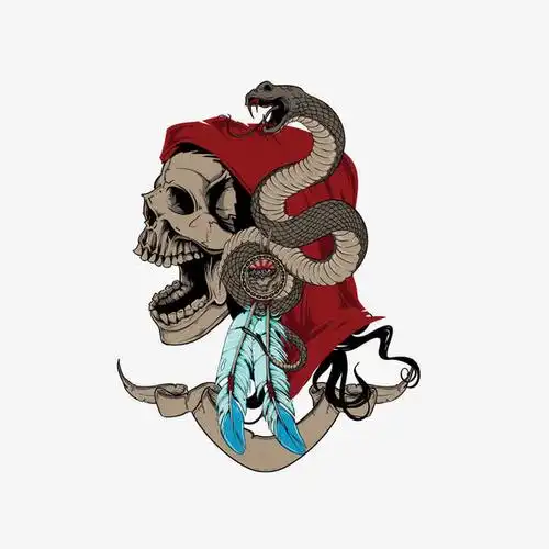 骷髅头服装印花矢量图免抠素材免费下载_觅元素51yuansu.com