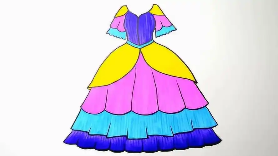 儿童基础绘画如何画漂亮的裙子